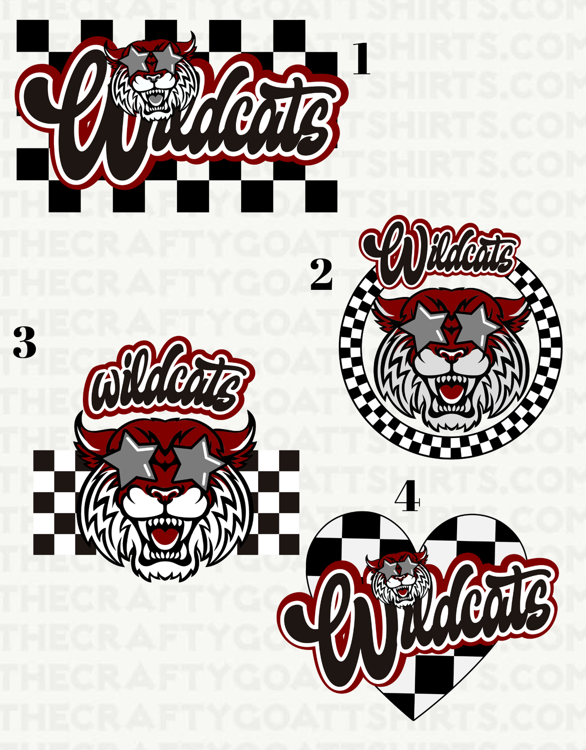 Wildcat Checkered Logos