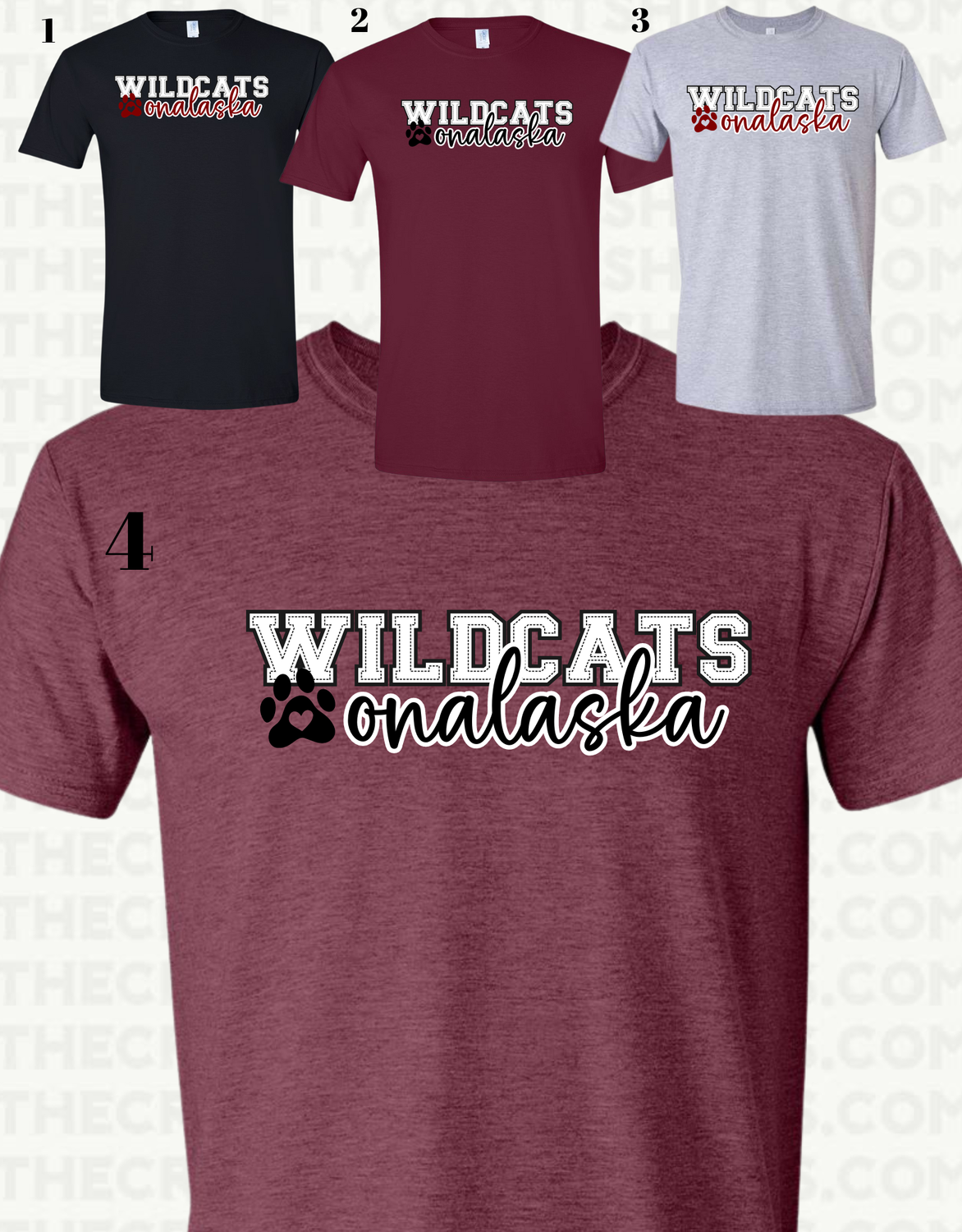 Onalaska Wildcats with paw