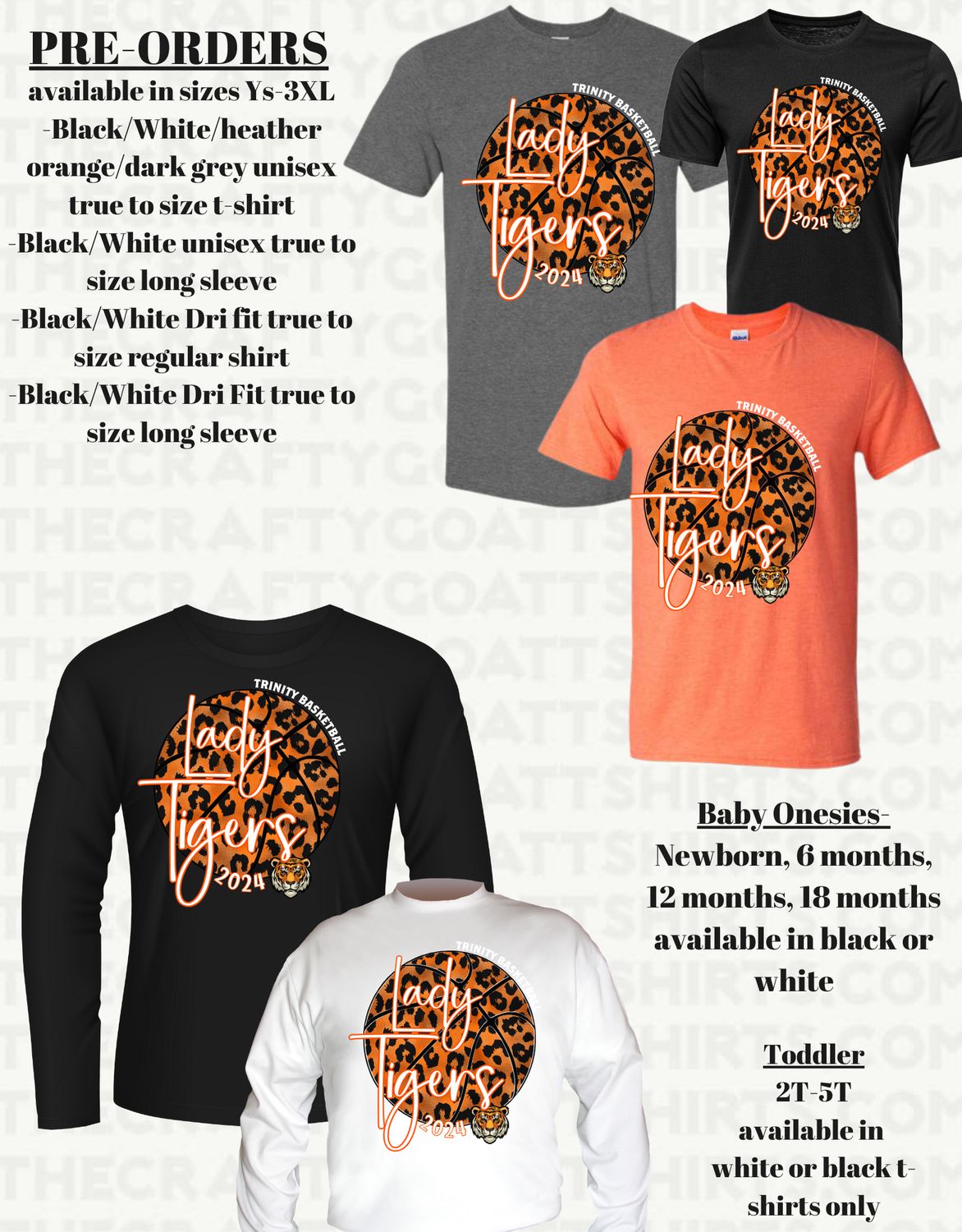 PREORDER- Trinity Lady Tiger Basketball