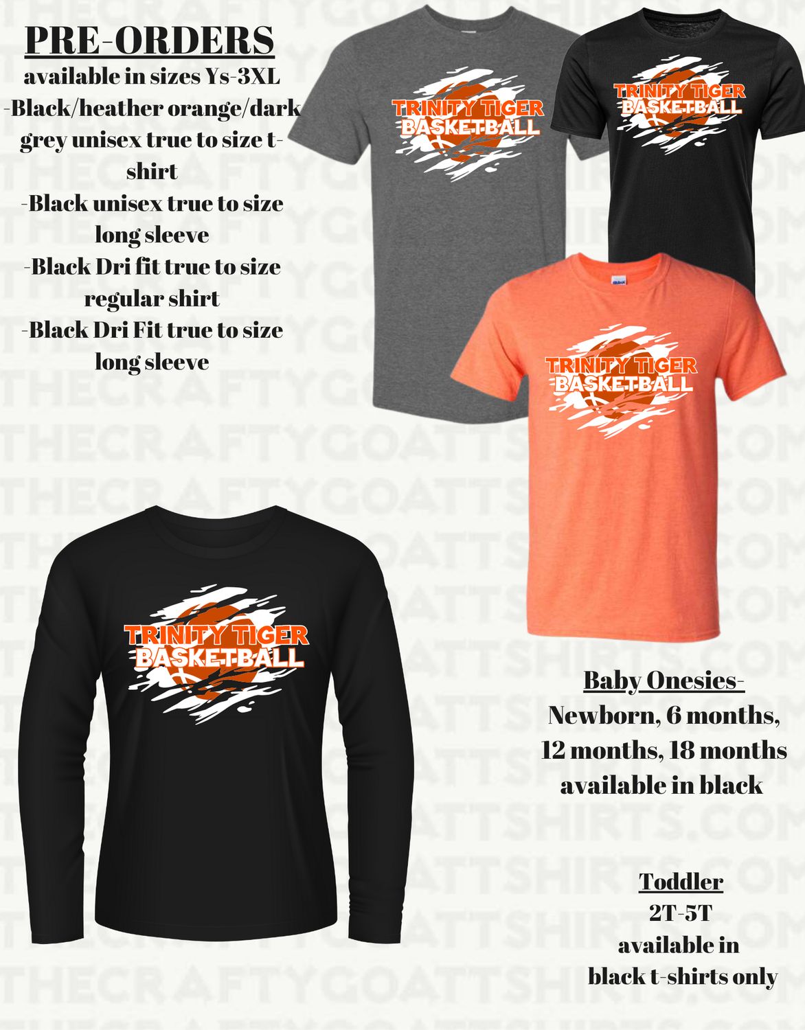 PREORDER- Trinity Lady Tiger Basketball 2