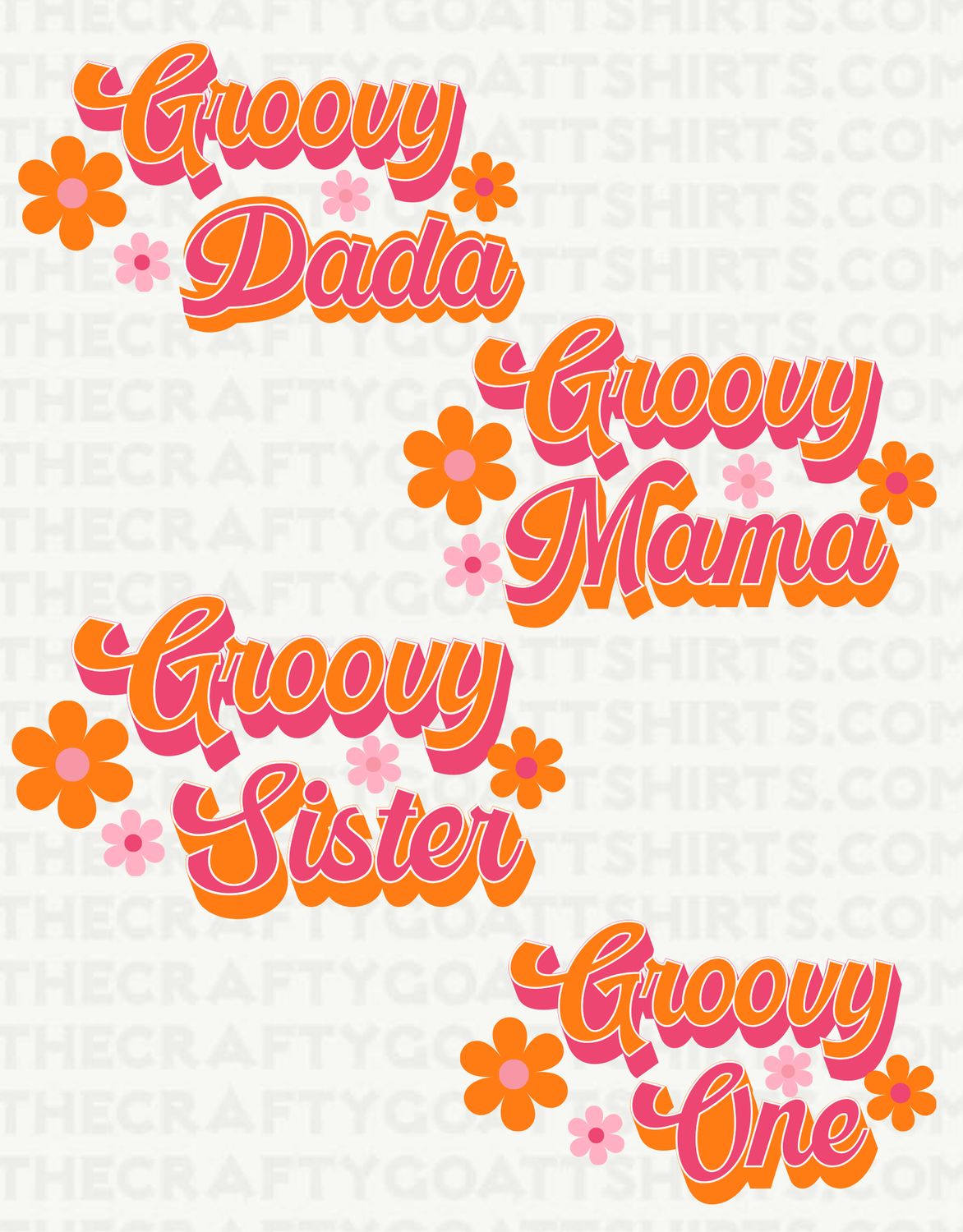 Groovy one Birthday- Can customize names