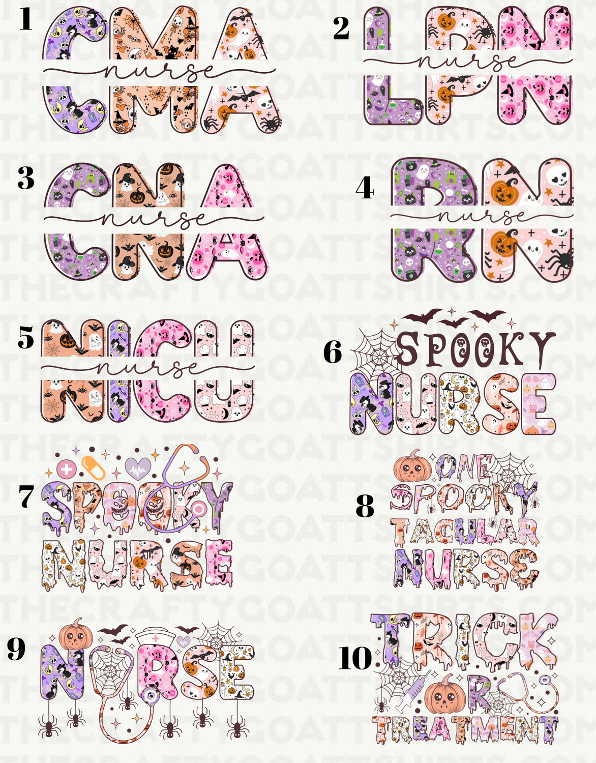 Nurse Halloween Designs