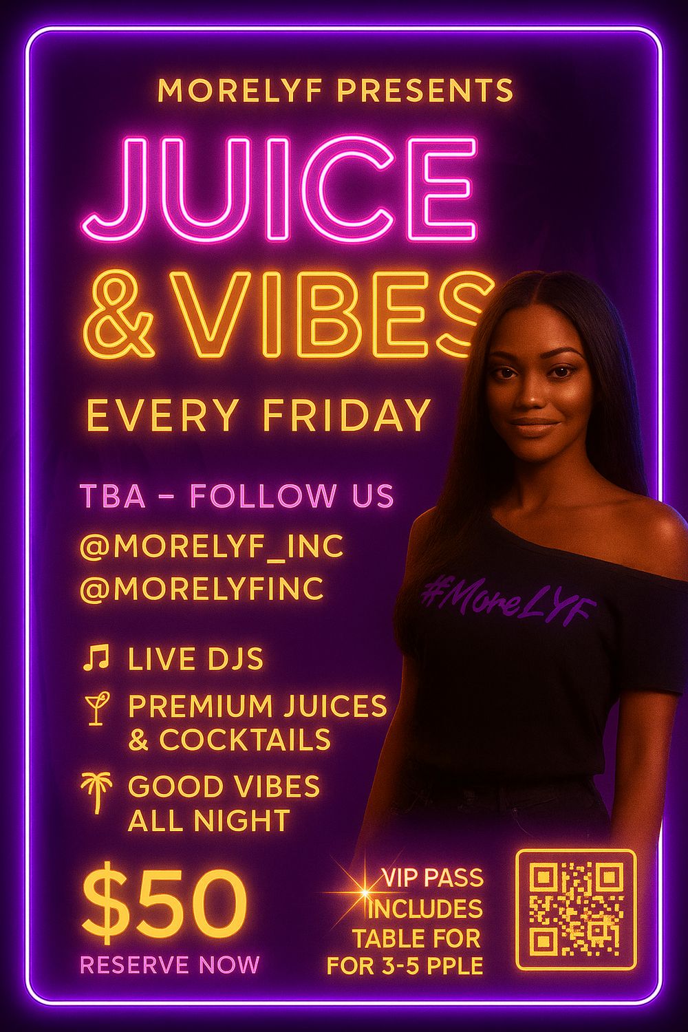 Juice &amp; Vibes Night 🌙 Tickets ✨️