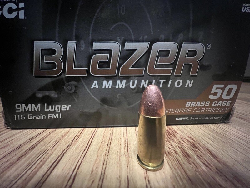 CCI Blazer 9MM LUGER 115GR (50) Rounds FMJ