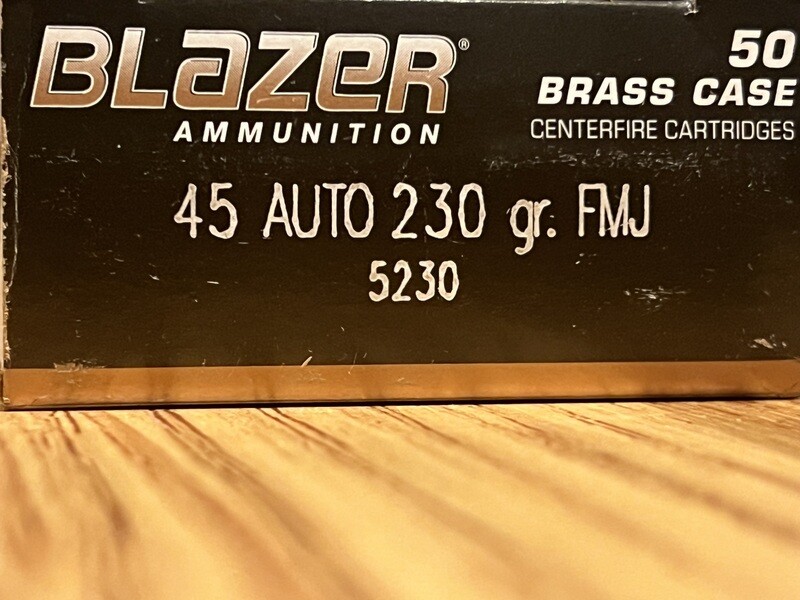 CCI Blazer 45 Auto (50 rounds) FMJ