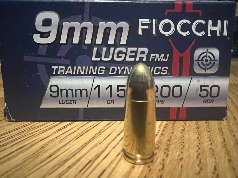 FIOCCHI RANGE DYNAMICS 9MM 124 GRAIN FMJ