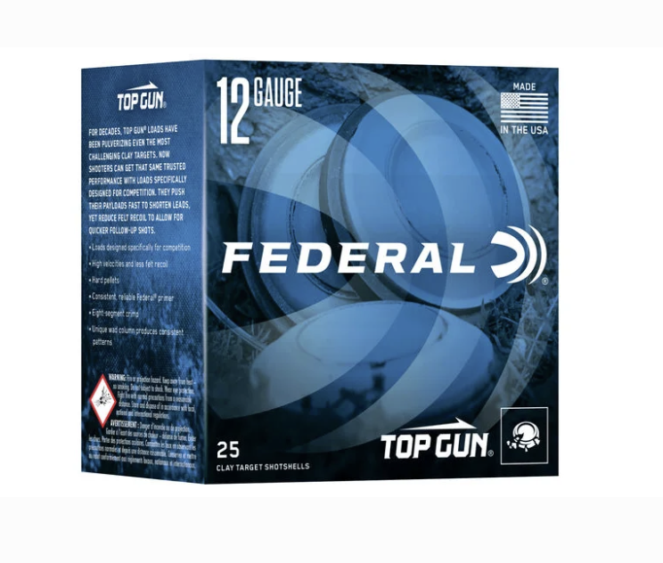 FEDERAL TOP GUN SPORTING 12 GA 2.75&#39;&#39; 1-8