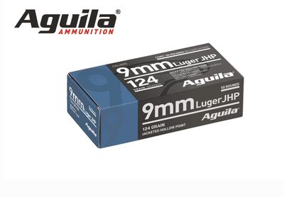 Aguila 9MM Luger JHP 124 Grain