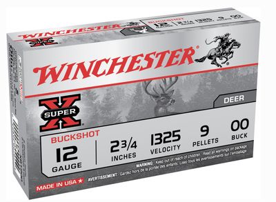 WINCHESTER SUPER-X BUFFERED SHOT 12 GAUGE 2.75'' 9 00 BUCK