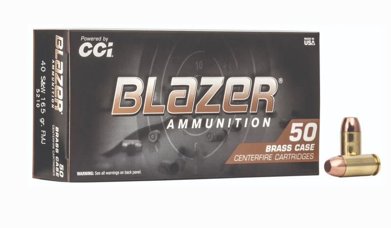 CCI BLAZER BRASS 40 S&amp;W 165GR FMJ
