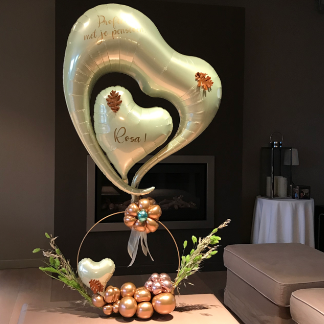 Hart bloem boeket