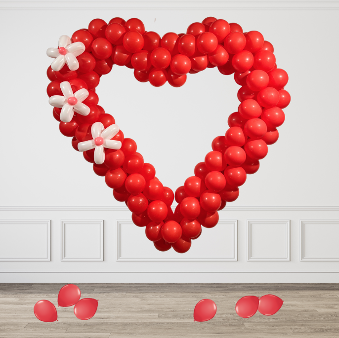 Hart structuur in latex ballonnen