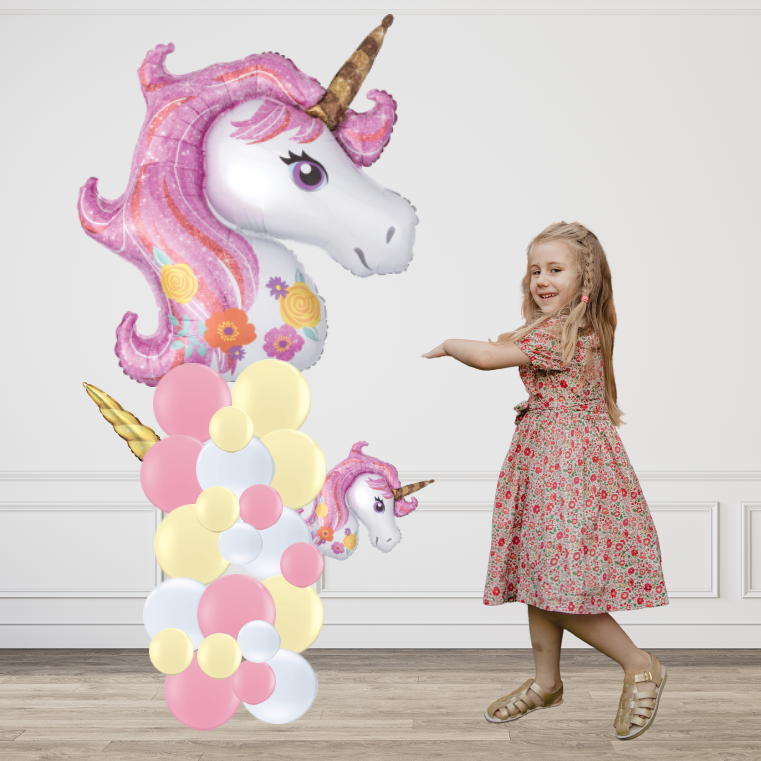 UNICORN XL op ballontoren, Kies de samenstelling: Unicorn ROZE