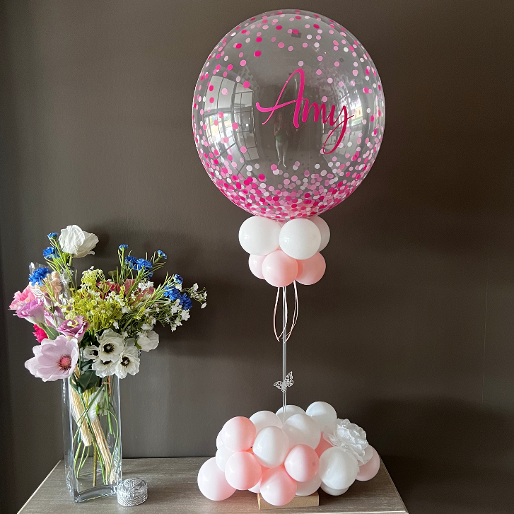 Bubble Balloon™ Statief geboorte (roze)