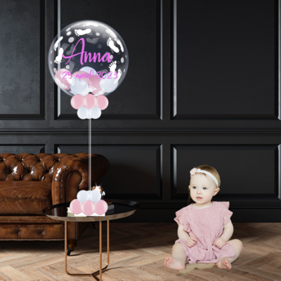 Bubble Balloon™ Statief geboorte (roze)