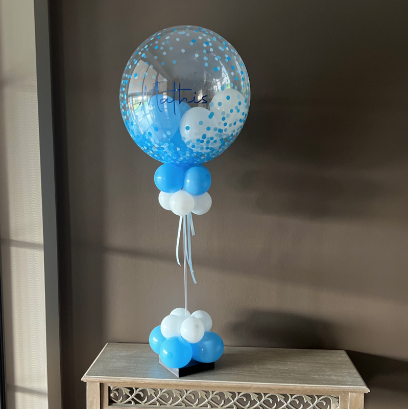 Bubble Balloon™ Statief geboorte (licht blauw)