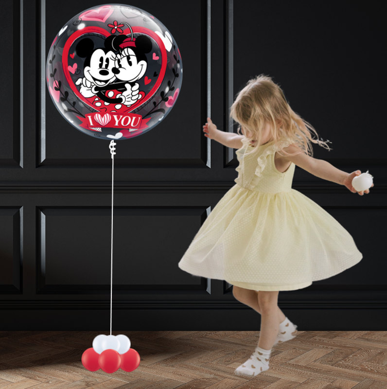 Bubble Balloon™ zwevend MICKEY &amp; MINNIE I LOVE YOU Disney