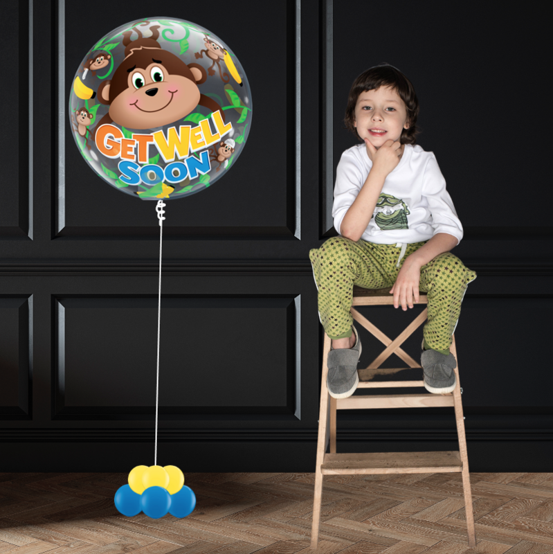 Bubble Balloon™ zwevend GET WELL SOON (Beterschap)