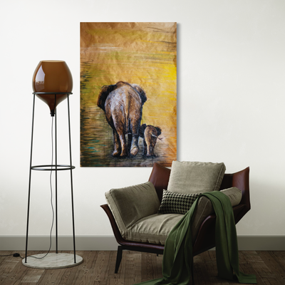 INFANT ELEPHANT - PRINT 93 x 140 cm