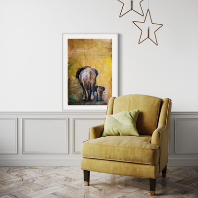 INFANT ELEPHANT - PRINT 60 x 90 cm