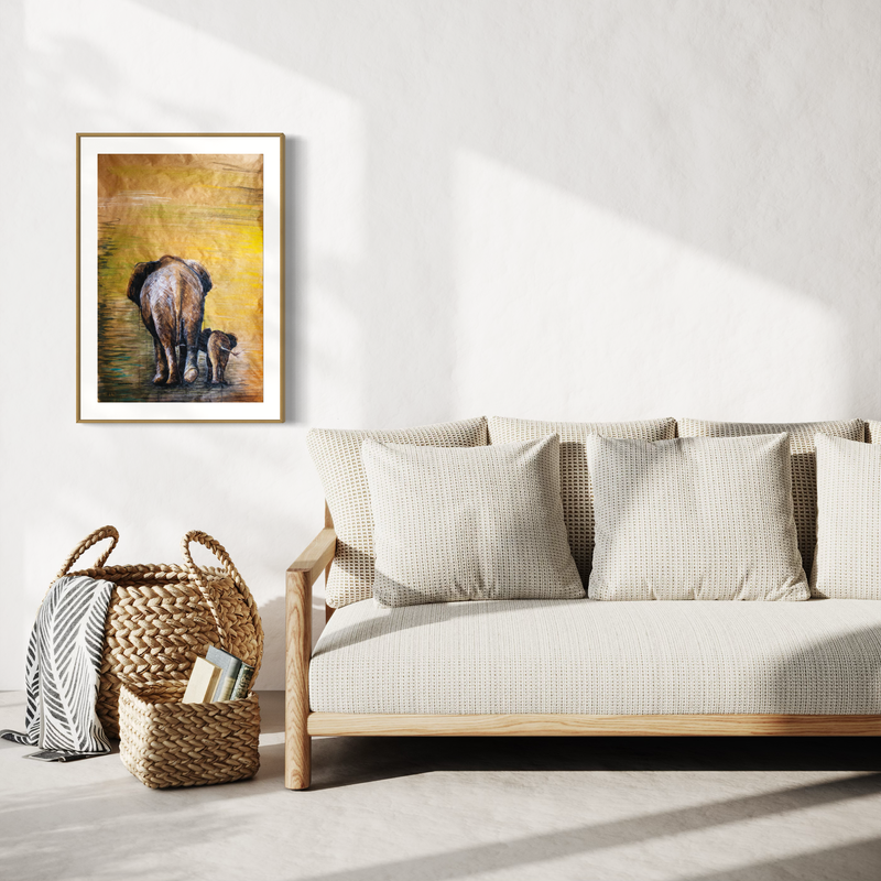 INFANT ELEPHANT - PRINT 50 x 74 cm