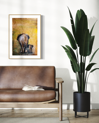 INFANT ELEPHANT - PRINT 44 x 64 cm