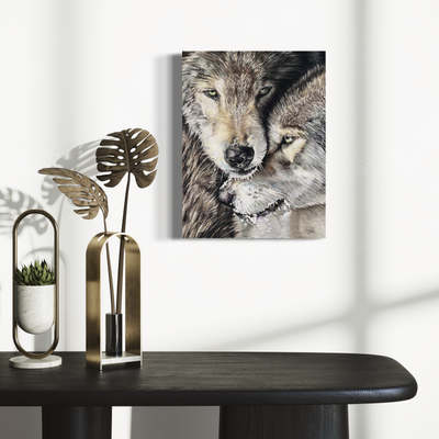 WOLVEN - ACRYLGLAS 30x40cm (ware grootte)