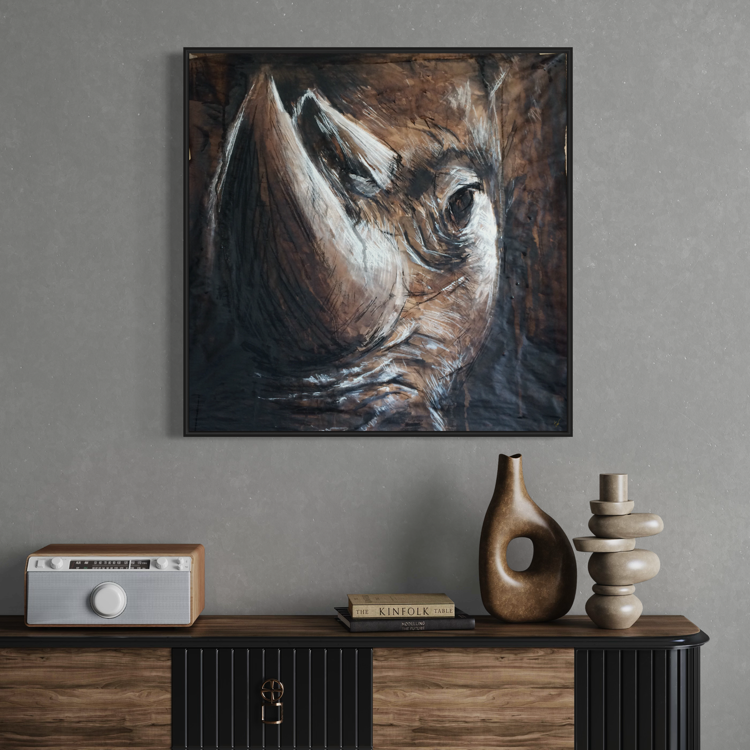 SUDAN - ALUMINIUM 70 x 70 cm