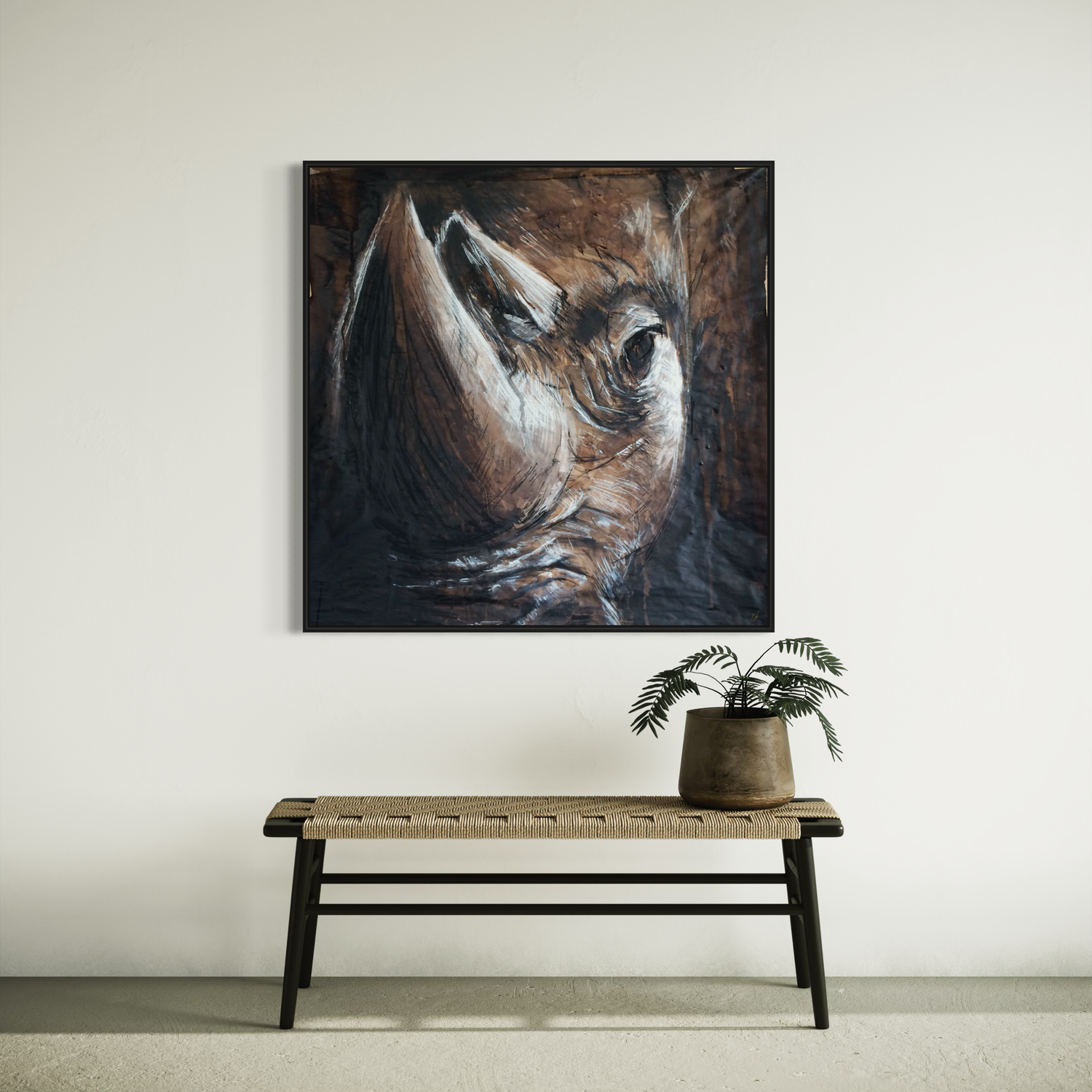 SUDAN - ALUMINIUM 100 x 100 cm