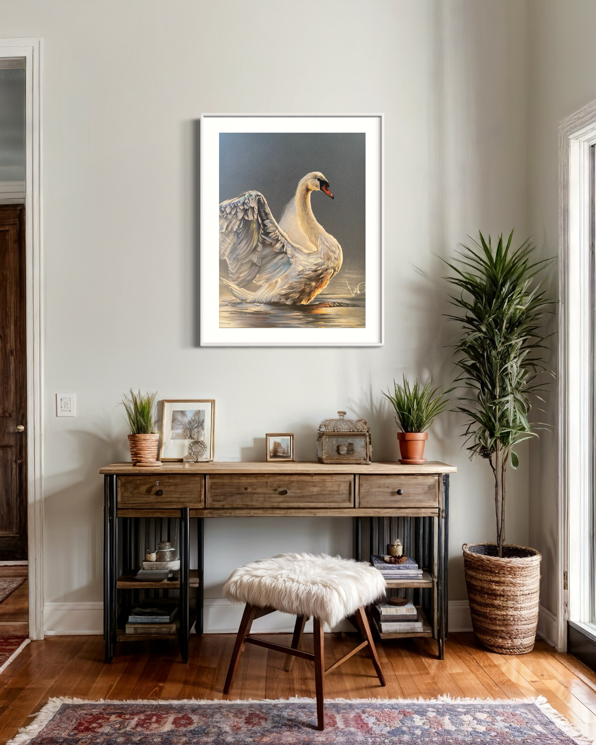 WITTE ZWAAN - PRINT 60x80cm