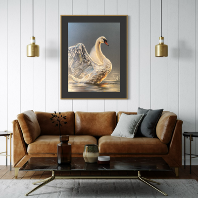 WITTE ZWAAN - PRINT 75x100cm