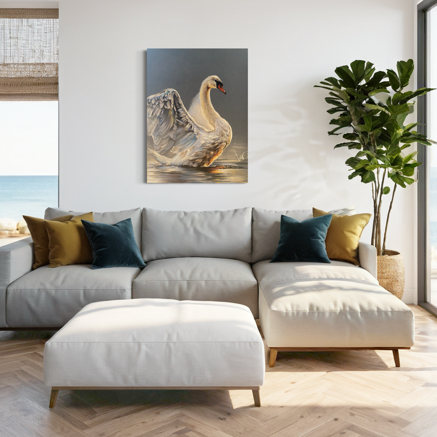 WITTE ZWAAN - ALUMINIUM 80x106cm
