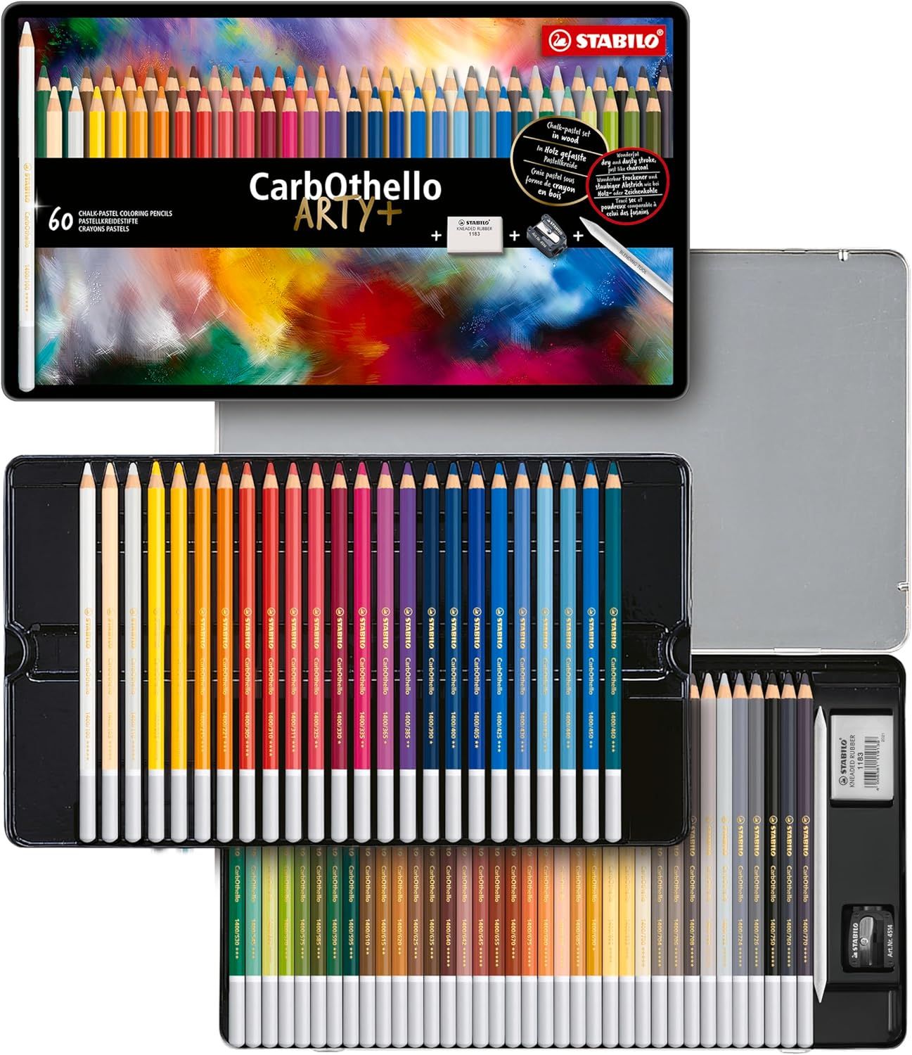 STABILO CARBOTHELLO ARTY+, Softpastels Stabilo CarbOthello ARTY+: 60  softpastels