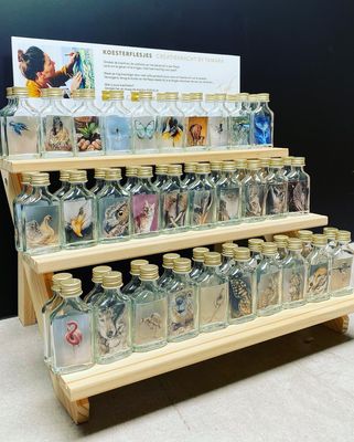 KOESTERFLESJES VOLLEDIGE SET MET DISPLAY
