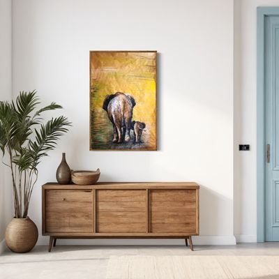 INFANT ELEPHANT - PRINT 85 x 120 cm