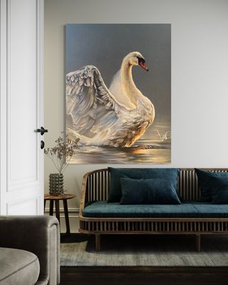 WITTE ZWAAN - PRINT 105x140cm