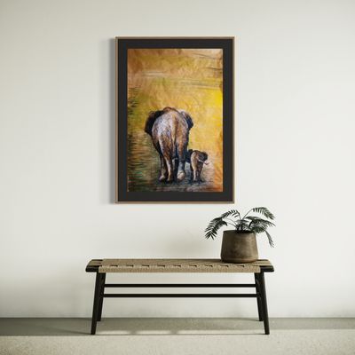 INFANT ELEPHANT - PRINT 70 x 102 cm
