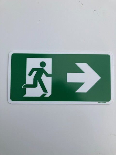Pictogram PVC vluchtroute pijl rechts