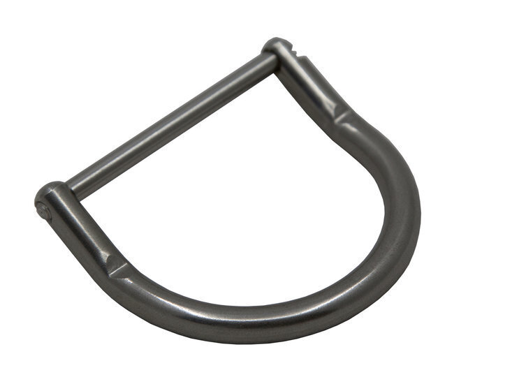 D-ring bended 50 of 40 mm inox met schroef, Afmeting: 40 mm