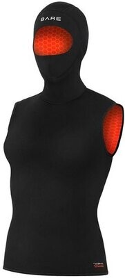 Bare onderpak 5/3mm Ultrawarmth Hooded Vest Black Dames