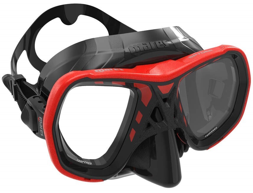 Mares duikbril Spyder, Kleur: Rood zwart