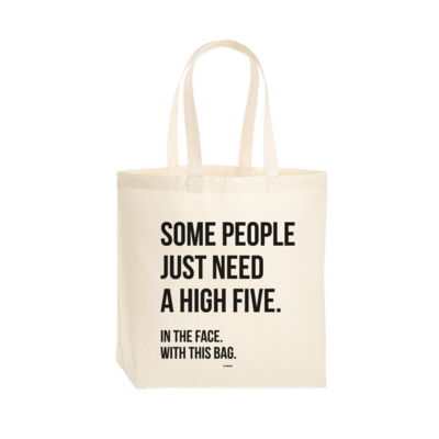 Katoenen tas - Some people just need a high five in the face with this bag