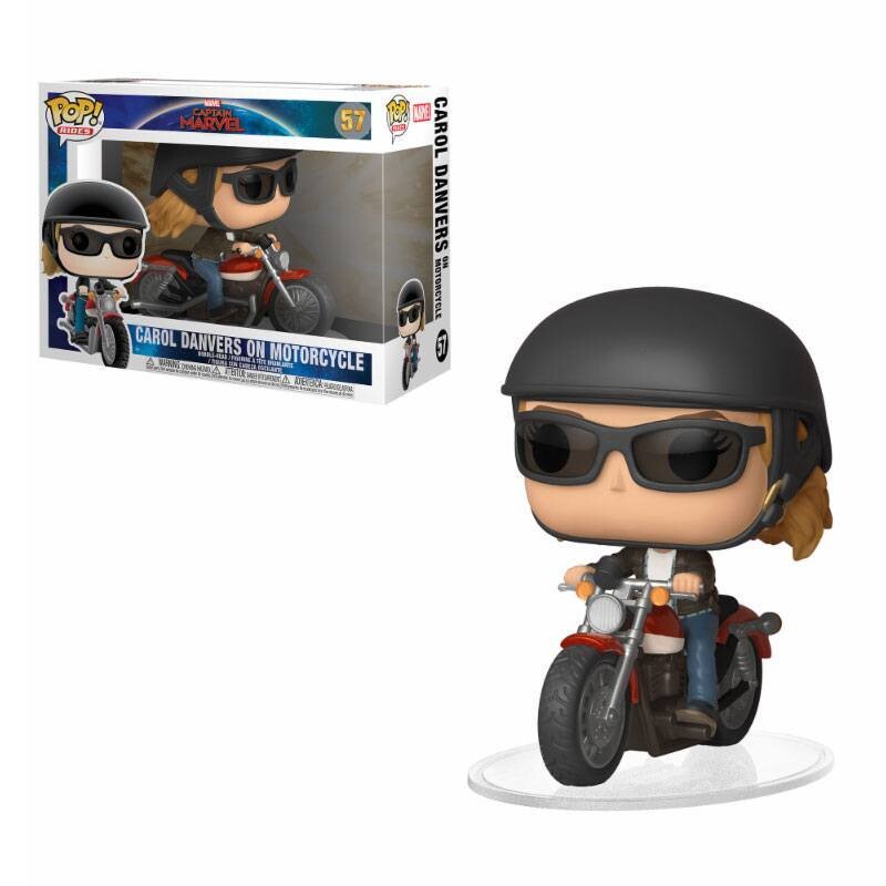 Captain Marvel POP! Rides Vinyl Figure Carol Danvers on Motorcycle 15 cm