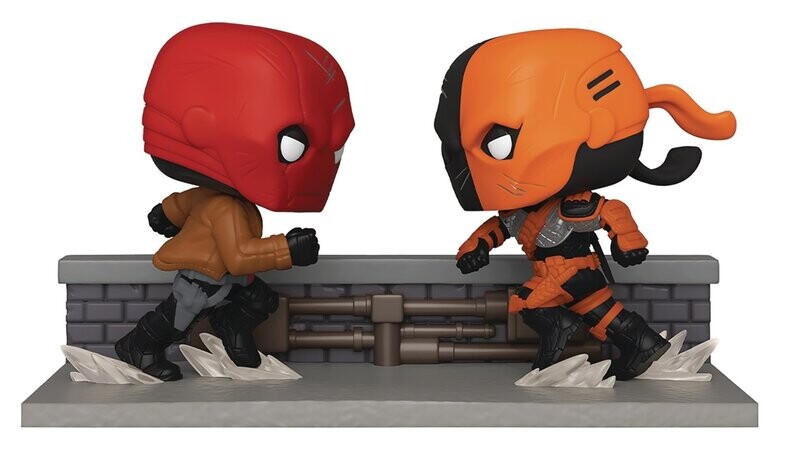 DC Comic Moment POP! Heroes Vinyl Figures Red Hood vs Deathstroke 9 cm