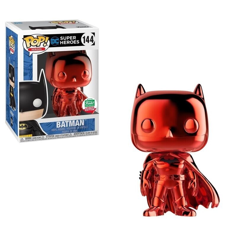 DC Comics POP! Heroes Vinyl Batman (Red Chrome) (Funko Shop) 9 cm