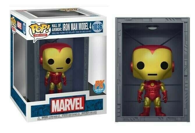 Marvel Comics POP! Marvel Deluxe Vinyl Figure Hall of Armor: Iron Man Model 4 PX 9 cm