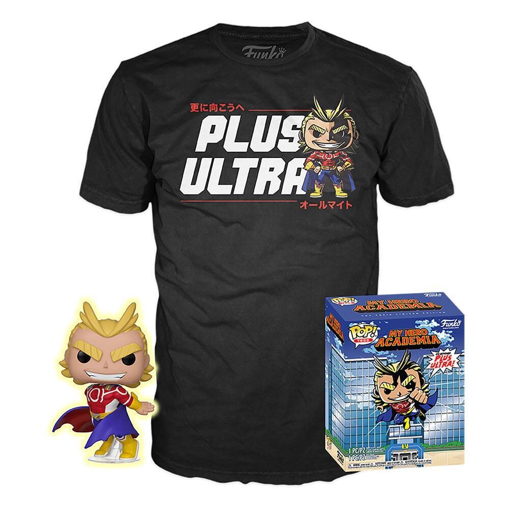 My Hero Academia POP! Animation Vinyl Figure & Tee Pack All Might GITD