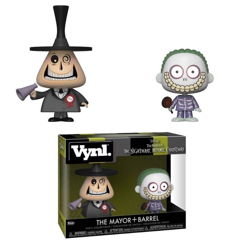 Nightmare Before Christmas VYNL Vinyl Figures 2-Pack Mayor & Barrel 9 cm