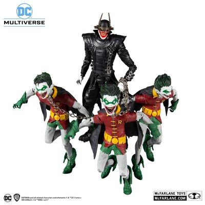 DC Multiverse Action Figure 4-Pack Dark Nights Metal The Batman who Laughs & The Robins of Earth-22 18 cm