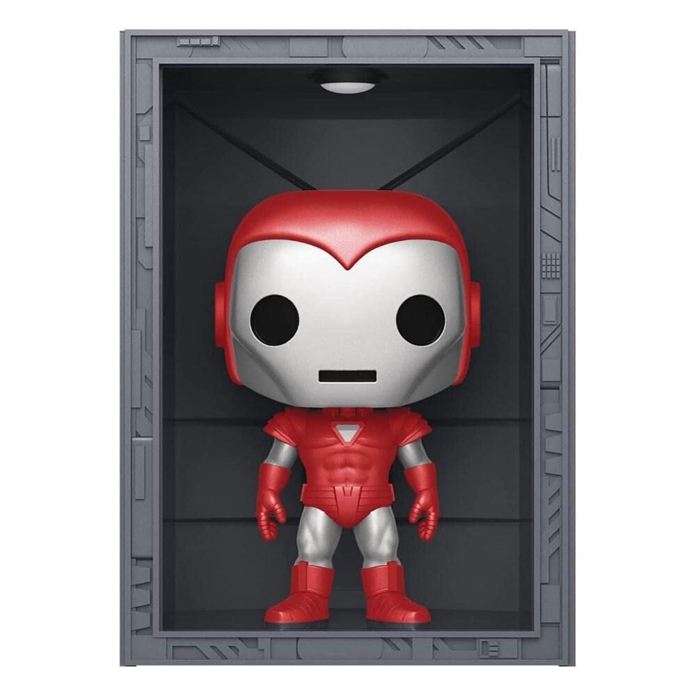 Marvel Comics POP! Marvel Deluxe Vinyl Figure Hall of Armor: Iron Man Model 8 Silver Centurion PX 9 cm